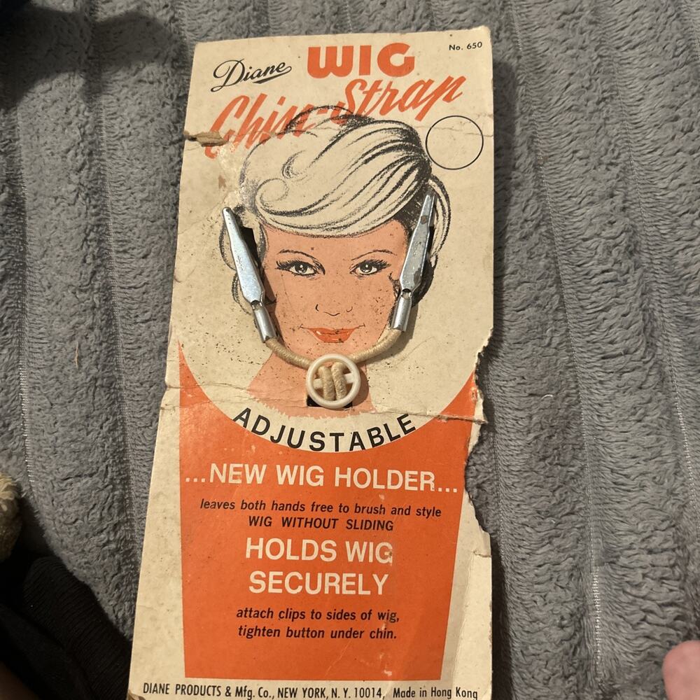 Vintage Diane Adjustable Wig Chin Strap Holder Clip NOS Hairpiece Accessory
